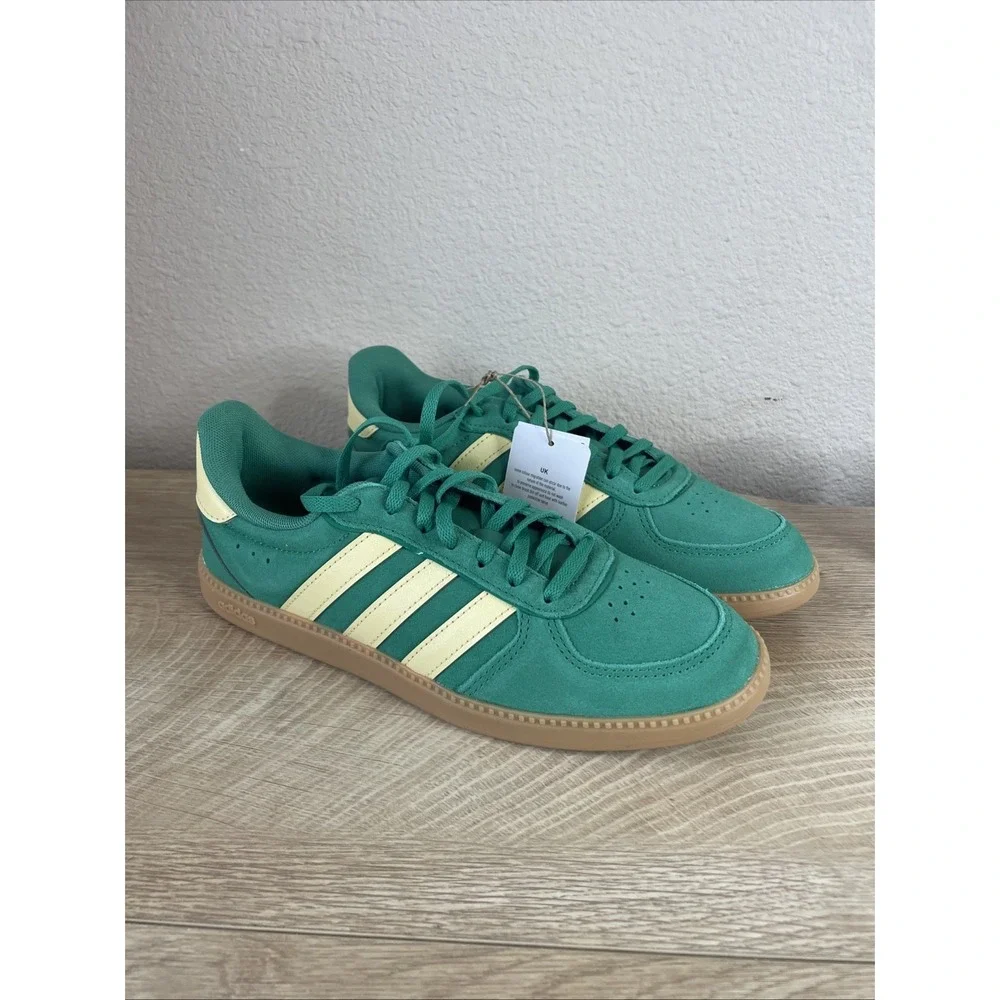 Adidas Breaknet Sleek JS5035 Sneaker Womens US 7.5 Green Yellow Sportswear Shoes
